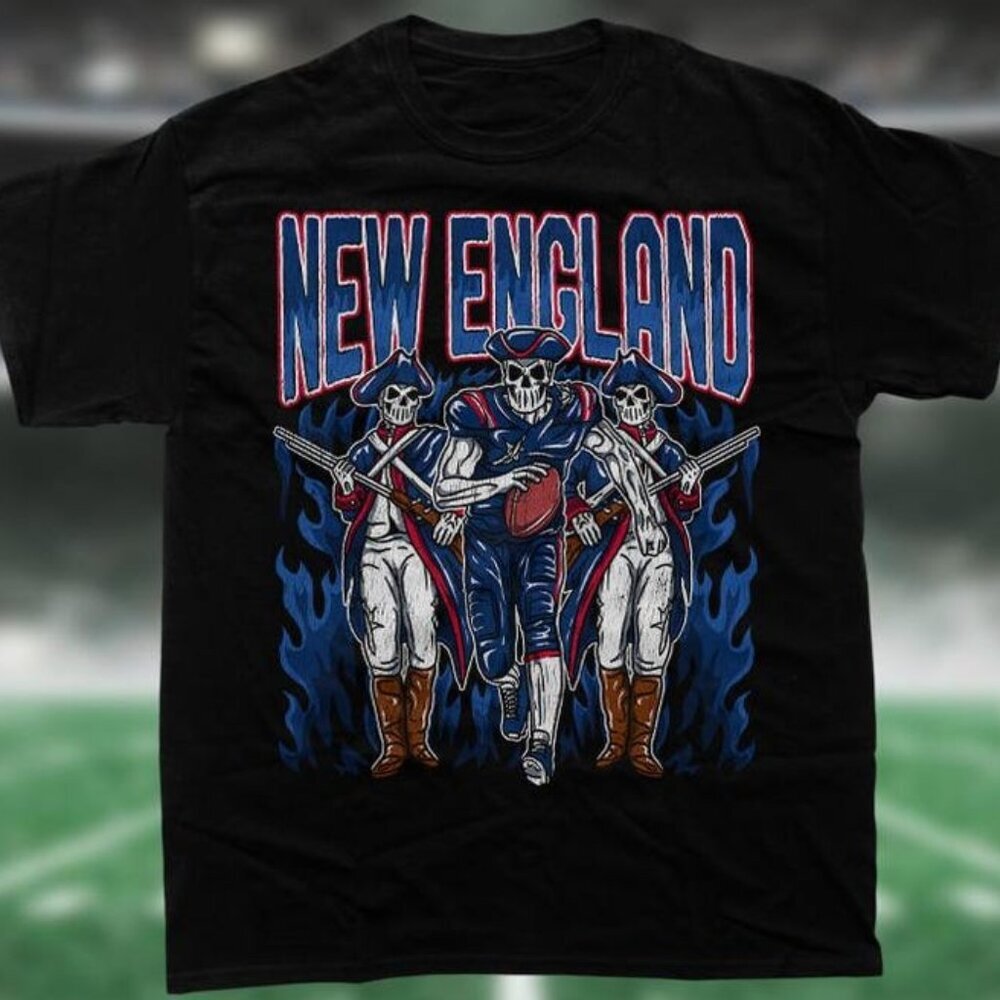 New England Football Shirt, Graphic Tees, Skeleton Unisex T Shirt 165